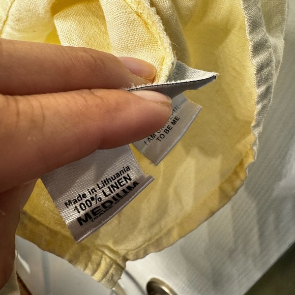 Flax linen cream tank top medium - Picture 2 of 8